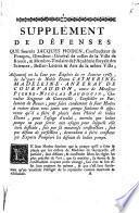 Supplément de défenses que fournit Jacques Hoden, constructeur de pompes ... adjourné en la Cour par exploit du 17 janvier 1765