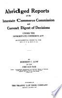 Supplemental Digest of Decisions Under the Interstate Commerce Act