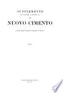 Supplemento al volume ... serie ... del Nuovo cimento