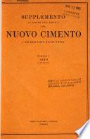 Supplemento al volume ... serie ... del Nuovo cimento