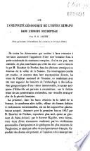 Sur l'ancienneté géologique de l'espèce humaine dans l'Europe occidentale