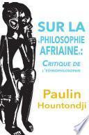 Sur la philosophie africaine