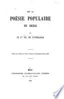 Sur la poésie populaire en Sicile