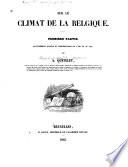 Sur le climat de la Belgique