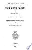Sur le dialecte portugais de Macao