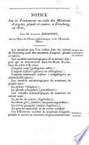 Sur le traitement au coke des minérais d'argent, plomb et cuivre, à Freyberg, en 1826