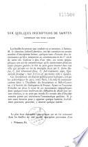 Sur quelques inscriptions de saintes contenant des noms gaulois