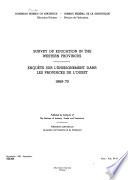 Survey of Education in the Western Provinces, 1969-70