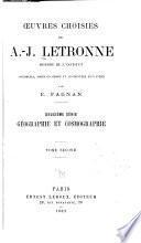 Œuvres chooises de A.-J. Letronne ...