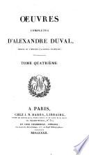 Œuvres complètes d'Alexandre Duval