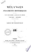 Œuvres complètes d'Alexis de Tocqueville publiées par Madame de Tocqueville