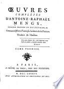 Œuvres complètes d'Antoine-Raphaël Mengs ...