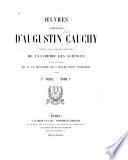 Œuvres complètes d'Augustin Cauchy