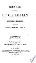 Œuvres complètes de Ch. Rollin: Histoire romaine