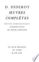 Œuvres complètes [de] Diderot