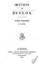 Œuvres complètes de Duclos