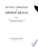 Œuvres complètes de Ernest Renan: Questions contemporaines. La réforme intellectuelle et morale. Dialogues et fragments philosophiques. Discours et conférences