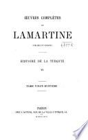 Œuvres complètes de Lamartine: Histoire de la Turquie
