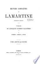 Œuvres complètes de Lamartine: Vies de quelques hommes illustres