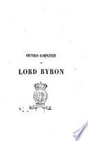 Œuvres complètes de Lord Byron traduits par Benjamin Laroche
