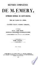 Œuvres complètes de M. Émery ...