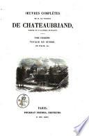Œuvres complètes de m. le vicomte De Chateaubriand, membre de l'Académie françoise