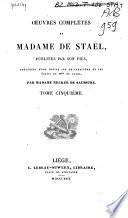 Œuvres complètes de Madame de Staël