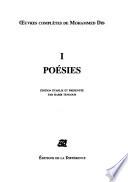 Œuvres complètes de Mohammed Dib: Poésies