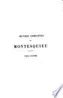 Œuvres complètes de Montesquieu: De l'esprit des lois, livre XXXI. Défense de L'esprit des lois. Table analytique