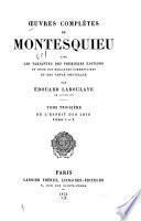 Œuvres complètes de Montesquieu: De l'esprit des lois, livres X-X