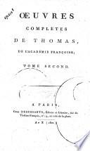 Œuvres complètes de Thomas, de l'Académie françoise