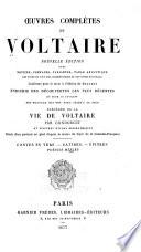 Œuvres complètes de Voltaire: Contes en vers. Satires. Épîtres. Poésies mêlées. 1877
