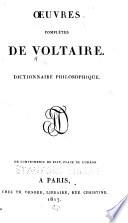 Œuvres complètes de Voltaire: Dictionnaire philosophique