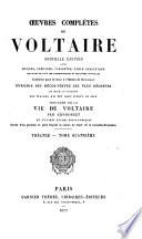 Œuvres complètes de Voltaire: Études et documents biographiques. 1883