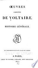 Œuvres complètes de Voltaire: Histoire générale