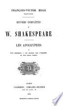 Œuvres complètes de W. Shakespeare ...