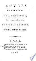 Œuvres complettes de J. J. Rousseau, citoyen de Genève: Mémoires