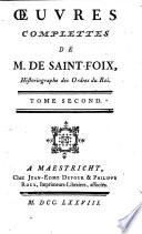 Œuvres complettes de M. de Saint-Foix ..