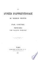 Œuvres de Goethe: Les années d'apprentissage de Wilhelm Meister