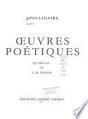 Œuvres de Guillaume Apollinaire: Œuvres poétiques