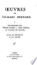 Œuvres de Jean-Marc Bernard