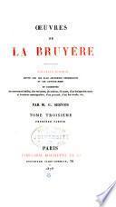 Œuvres de La Bruyère: 2. ptie. Lexique de la langue de La Bruyère, par A. Regnier fils. 1878