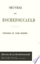 Œuvres de La Rochefoucauld: 1.ptie. Lettres. 2.ptie. Lexique de la langue de La Rochefoucauld, par Henri Regnier