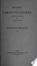 Œuvres de Laberthonnière: Études sur Descartes