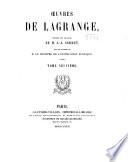 Œuvres de Lagrange: Théorie des fonctions analytiques, contenant les principes du calcul différentiel ... 4. éd
