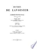Œuvres de Lavoisier: 1763-1769