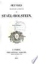 Œuvres de Madame la baronne de Staël-Holstein