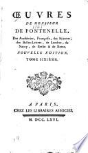 Œuvres de Monsieur de Fontenelle,