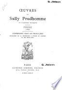 Œuvres de Sully Prudhomme de l'Académie Française, prose (1883)