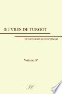 Œuvres de Turgot: volume IV